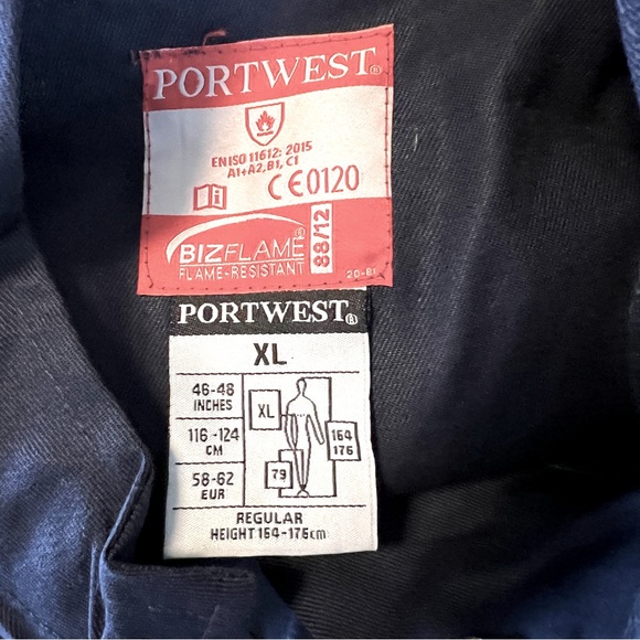 Portwest UFR88, Bizflame 88/12 Flame Resistant Coveralls, XL - Picture 13 of 16